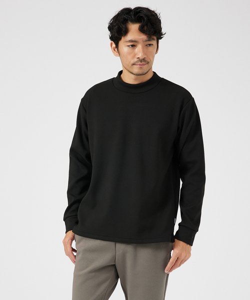 ABAHOUSE GRAY(アバハウスグレイ)の「【ふわふわ・もちもち】裏シャギー モックネック プルオーバー(スウェット・メンズ・ネイビー/ブラック/チャコールグレー/ホワイト/グレイッシュベージュ・46/48)」の3枚目の写真