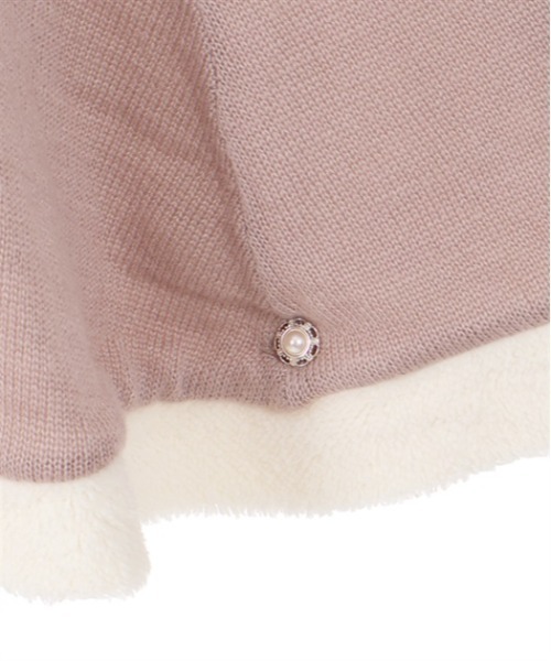 axes femme（アクシーズファム）の「ビジュー裏ボアニットポンチョ（ポンチョ・レディース・ホワイト/サックスブルー/ピンク・FREE）」の14枚目の写真