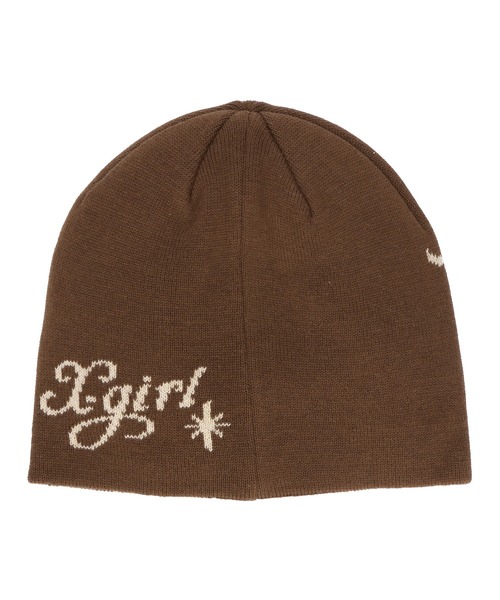 ニットキャップ・ビーニー THE GREATEST Earmuffs Beanie Ivory STANDARD BEANIE（ニットキャップ/ビーニー）｜X-girl（エックス