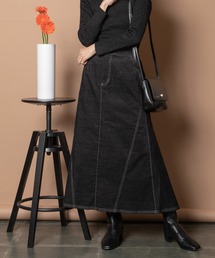 Bou Jeloud | ベロアデニムスカート(デニムスカート)