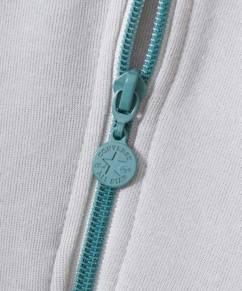 CONVERSE(コンバース)の「CONVERSE(コンバース)サッカーチーム風ユニフォームプリント スウェットジップアップパーカー メンズ レディース ユニセックス(パーカー・メンズ・ブラック/ライトグレー・LL/L/M)」の13枚目の写真