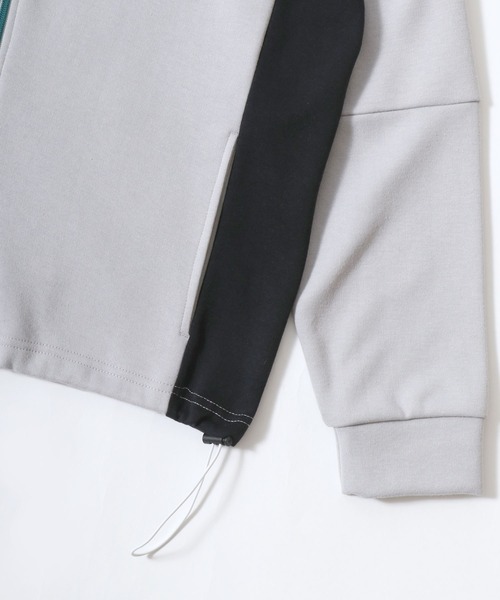 CONVERSE(コンバース)の「CONVERSE(コンバース)サッカーチーム風ユニフォームプリント スウェットジップアップパーカー メンズ レディース ユニセックス(パーカー・メンズ・ブラック/ライトグレー・LL/L/M)」の14枚目の写真