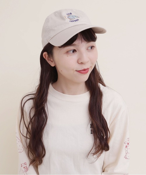 didizizi（ディディジジ）の「FISH LOVERS 刺繍キャップ（キャップ・レディース・ベージュ/ブルー/ピンク・FREE）」の9枚目の写真