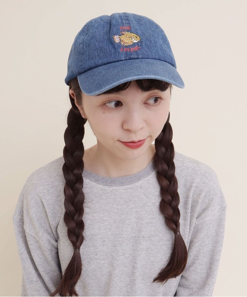 didizizi（ディディジジ）の「FISH LOVERS 刺繍キャップ（キャップ・レディース・ベージュ/ブルー/ピンク・FREE）」の12枚目の写真