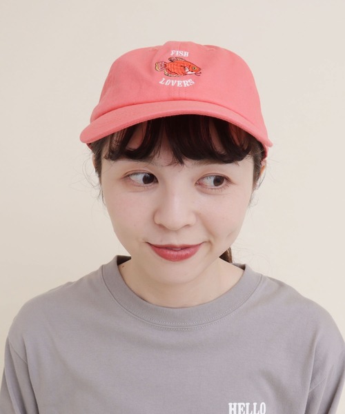 didizizi（ディディジジ）の「FISH LOVERS 刺繍キャップ（キャップ・レディース・ベージュ/ブルー/ピンク・FREE）」の17枚目の写真