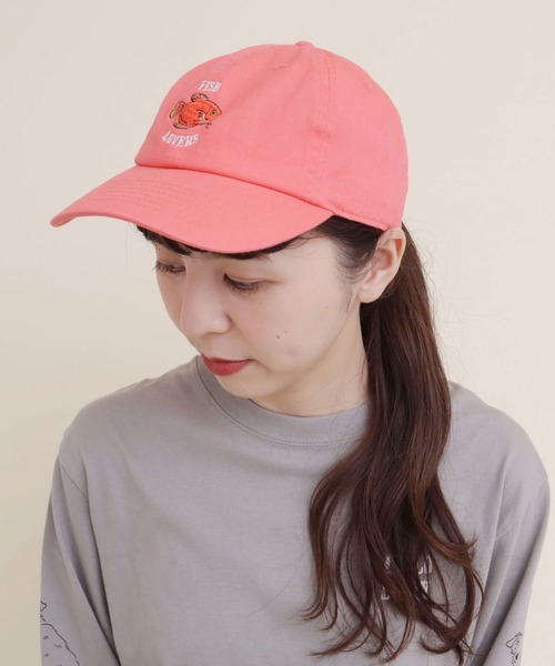 didizizi（ディディジジ）の「FISH LOVERS 刺繍キャップ（キャップ・レディース・ベージュ/ブルー/ピンク・FREE）」の18枚目の写真