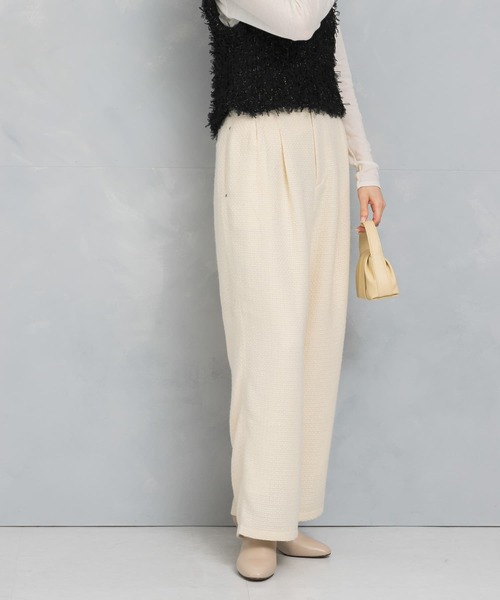 URBAN RESEARCH ROSSO WOMEN（アーバンリサーチ　ロッソ）の「ツイードストレートパンツ（その他パンツ・レディース・アイボリー/チェック・36/38）」の21枚目の写真