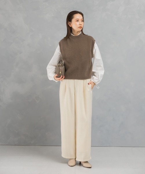 URBAN RESEARCH ROSSO WOMEN（アーバンリサーチ　ロッソ）の「ツイードストレートパンツ（その他パンツ・レディース・アイボリー/チェック・36/38）」の14枚目の写真