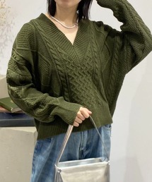 バッグリボンニットセーター