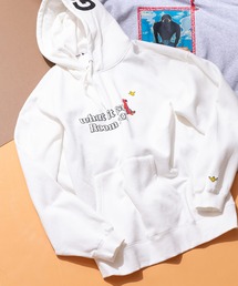 （What it isNt）ART BY MARKGONZALES（ワットイットイズント）の「【（What it isNt）ART BY MARKGONZALES / (ワットイットイズント) アートバイマークゴンザレス】703号室コラボのBIGシルエットプリントプルパーカー（パーカー・メンズ）」