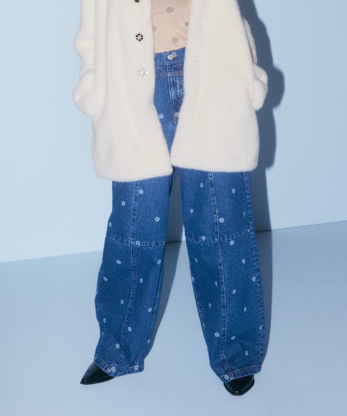 WEB限定】【LILY BROWN×MARY QUANT】デイジー柄ワイドデニム