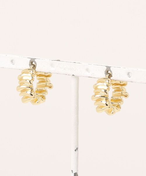 Burner（バーナー）の「【OKUOKU　0909】デザイン　フープピアス　両耳用　 oku-pierce-716970426077-8　Yy【RBTS】（ピアス（両耳用）・レディース・シルバー/ゴールド・FREE）」の5枚目の写真