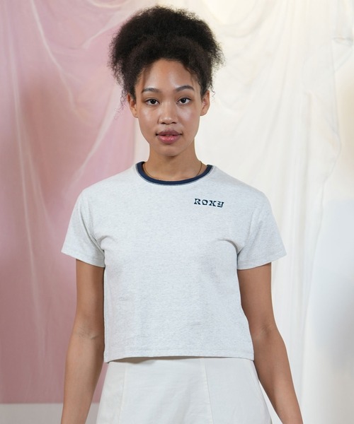 ROXY（ロキシー）の「【クロップド丈】ROXY/ロキシー 花柄/バックプリントTシャツ RST251648M（Tシャツ/カットソー・レディース・ヘザーグレー/オフホワイト/ブラック・L/M）」の13枚目の写真