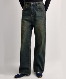 ウォッシュ加工 ストレートワイドデニム FD24K037【Fano Studios