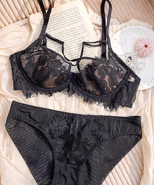 COTTON CLUB ブラジャー&ショーツセット クロスデザイン Uカッティング ブラショーツセット culu390