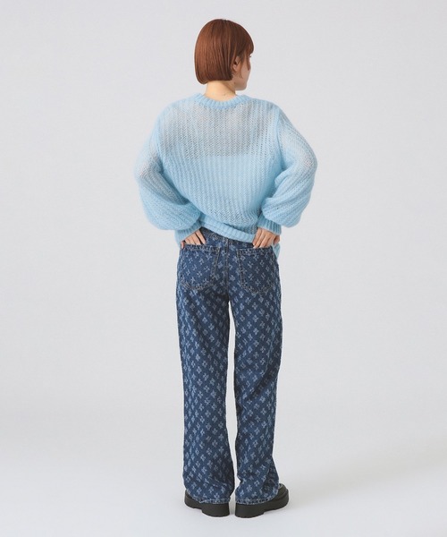 Ray BEAMS（レイビームス）の「【ビームスの百名品】ジャカード デニム パンツ（デニムパンツ・レディース・ブルー系その他4/ライトブルー・1/0）」の5枚目の写真