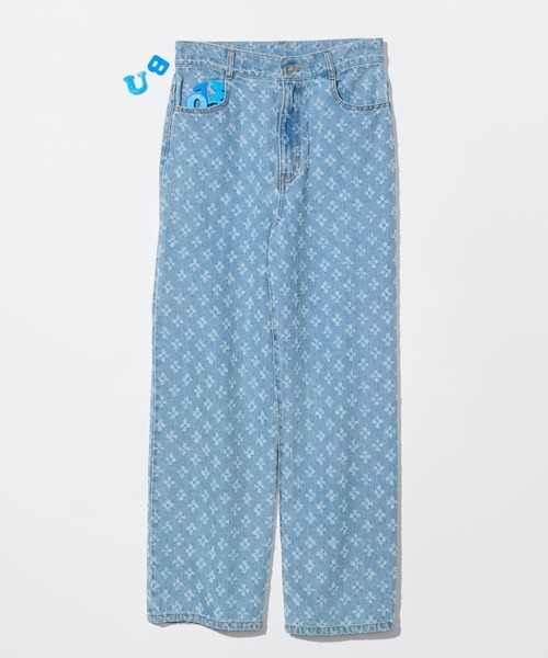 Ray BEAMS（レイビームス）の「【ビームスの百名品】ジャカード デニム パンツ（デニムパンツ・レディース・ブルー系その他4/ライトブルー・1/0）」の6枚目の写真