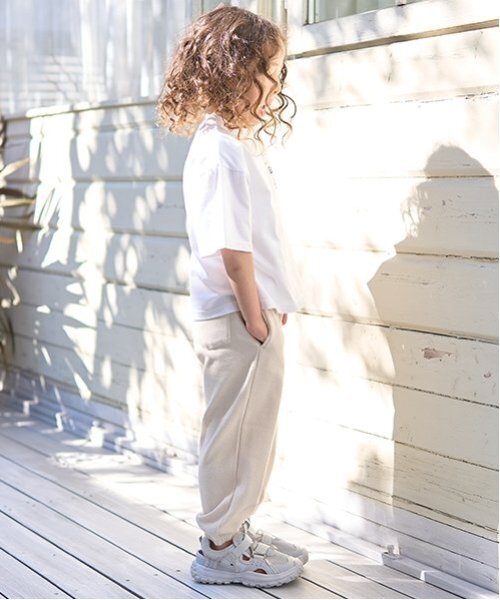 b・ROOM（ビールーム）の「【ともパン】イージーパンツ（その他パンツ・キッズ・ブルー/グレイッシュベージュ/チャコール/ネイビー/シルバーグレー/モスグリーン/ライトカーキ/ライトベージュ/ブラック・100cm/120cm/110cm/130cm/140cm）」の19枚目の写真