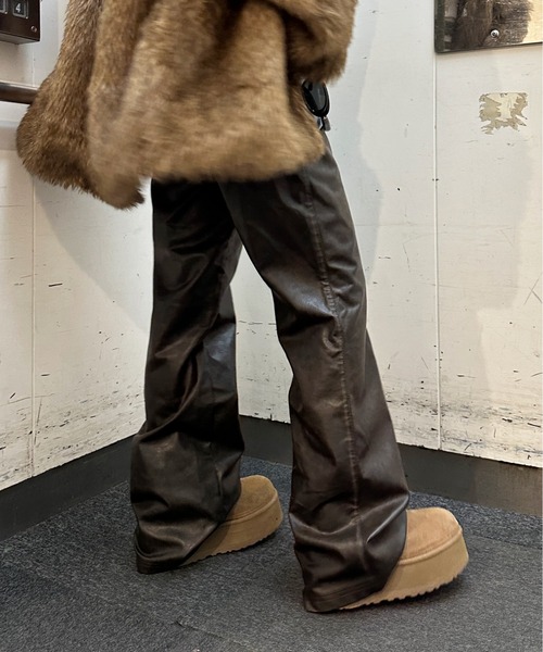 sedacle girl（セダクルガール）の「合皮ウエストダブルベルトパンツ（その他パンツ・レディース・ブラウン/ブラック・MEDIUM/SMALL）」の14枚目の写真