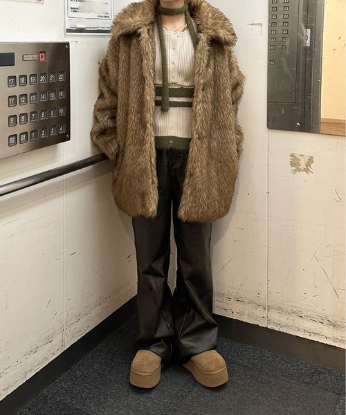 sedacle girl（セダクルガール）の「合皮ウエストダブルベルトパンツ（その他パンツ・レディース・ブラウン/ブラック・MEDIUM/SMALL）」の3枚目の写真