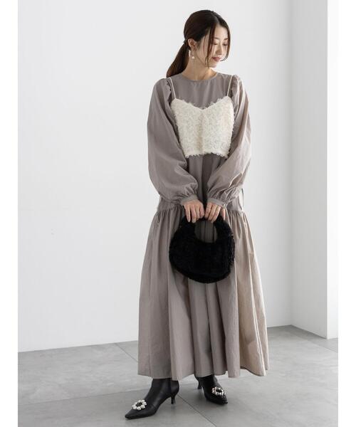 【セール】タフタボリュームパフドレス（ワンピース）｜Te chichi（テチチ）