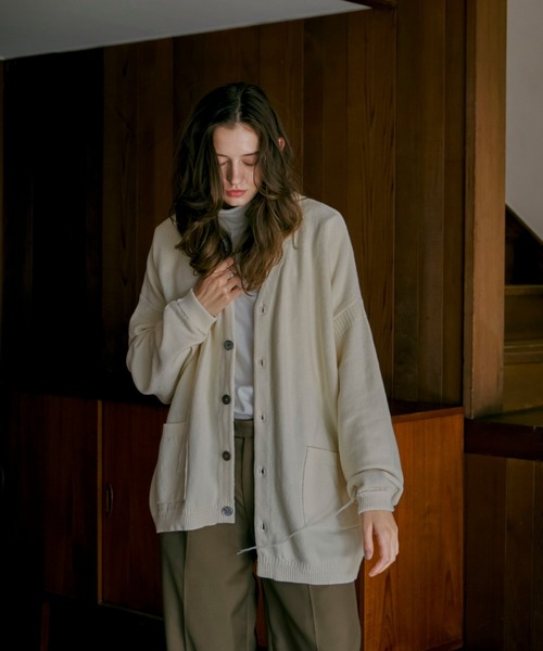 soerte（ソエルテ）の「ニットカーディガン（カーディガン/ボレロ・メンズ・グリーン・2）」の3枚目の写真