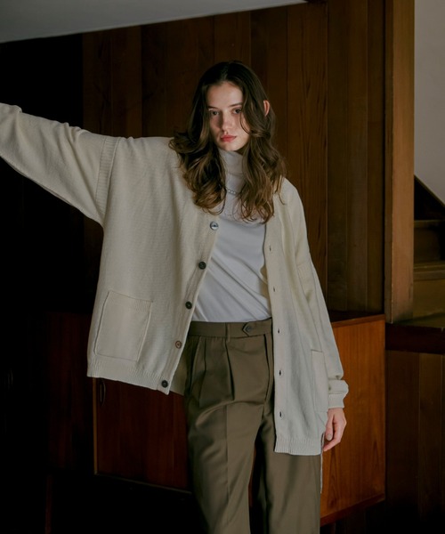 soerte（ソエルテ）の「ニットカーディガン（カーディガン/ボレロ・メンズ・グリーン・2）」の4枚目の写真