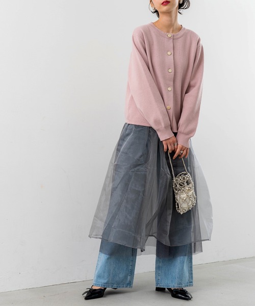 ANNA LUNA(アンナルナ)の「【ANNA LUNA】軽い 着心地 の 万能 カーディガン(カーディガン/ボレロ・レディース・オフホワイト/ピンク/ブラック/ネイビー・MEDIUM)」の9枚目の写真