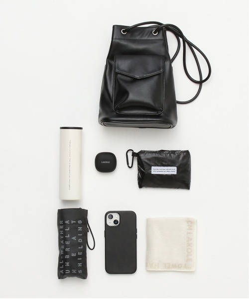 LAKOLE（ラコレ）の「フェイクレザーミニボンサック / 283603（ハンドバッグ・メンズ・ブラック・FREE）」の13枚目の写真