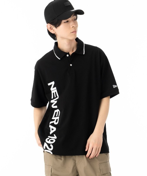 NEW ERA(ニューエラ)の「ニューエラ 半袖ポロシャツ オーバーサイズ コットン(ポロシャツ・メンズ・ホワイト/ブラック・M/L/XL/XXL)」の19枚目の写真