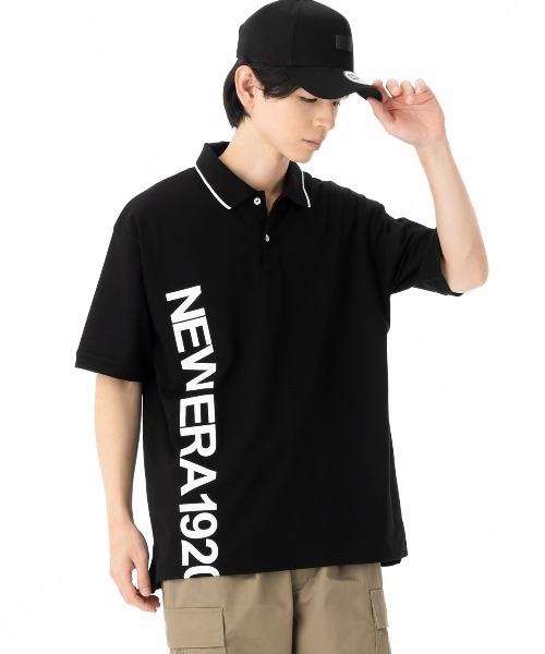 NEW ERA(ニューエラ)の「ニューエラ 半袖ポロシャツ オーバーサイズ コットン(ポロシャツ・メンズ・ホワイト/ブラック・M/L/XL/XXL)」の20枚目の写真