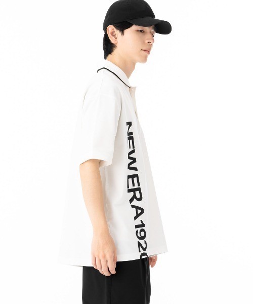 NEW ERA(ニューエラ)の「ニューエラ 半袖ポロシャツ オーバーサイズ コットン(ポロシャツ・メンズ・ホワイト/ブラック・M/L/XL/XXL)」の7枚目の写真