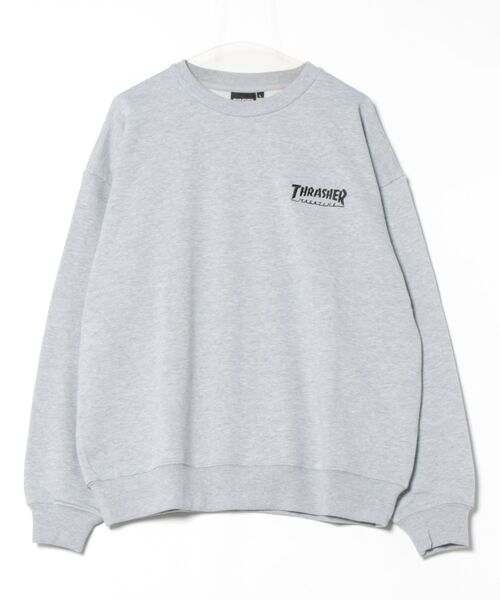 【THRASHER/スラッシャー】ヘビーウェイト マガジンロゴ スペードオースロゴ クルーネック スウェット LOGO CREW SWEAT（スウェット）｜THRASHER（スラッシャー）