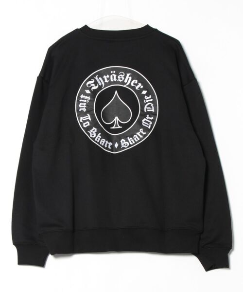 【THRASHER/スラッシャー】ヘビーウェイト マガジンロゴ スペードオースロゴ クルーネック スウェット LOGO CREW SWEAT（スウェット）｜THRASHER（スラッシャー）