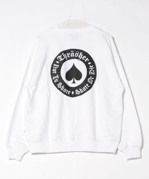 【THRASHER/スラッシャー】ヘビーウェイト マガジンロゴ スペードオースロゴ クルーネック スウェット LOGO CREW SWEAT（スウェット）｜THRASHER（スラッシャー）