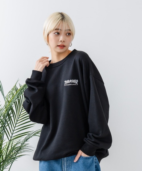 THRASHER(スラッシャー)の「【THRASHER/スラッシャー】ヘビーウェイト マガジンロゴ スペードオースロゴ クルーネック スウェット LOGO CREW SWEAT(スウェット・メンズ・ホワイト系その他/グレー系その他/ブラック系その他2/ブラック系その他/ホワイト系その他2/グレー系その他2・LARGE/MEDIUM)」の14枚目の写真