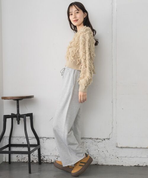 RETRO GIRL（レトロガール）の「フリンジニットプルオーバー（ニット/セーター・レディース・ダークブルー/ベージュ/ナチュラル・FREE）」の11枚目の写真