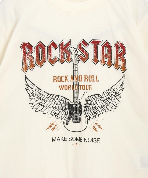 MAKE YOUR DAY(メイクユアデイ)の「ROCK STAR半袖Tシャツ■80~140cm(Tシャツ/カットソー・キッズ・オリーブ/チャコールグレー/オフホワイト・80/90/100/110/120/130/140)」の12枚目の写真