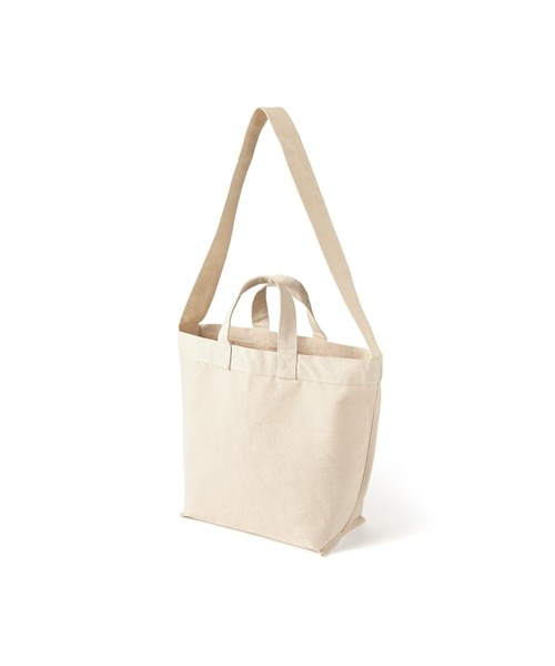 無印良品（ムジルシリョウヒン）の「帆布　２ＷＡＹトートバッグ（トートバッグ・レディース・ブラック/カーキ系/キナリ・FREE）」の3枚目の写真