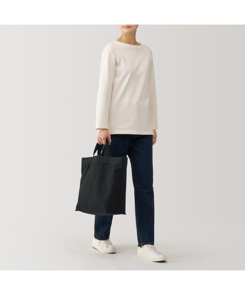 無印良品（ムジルシリョウヒン）の「帆布　２ＷＡＹトートバッグ（トートバッグ・レディース・ブラック/カーキ系/キナリ・FREE）」の19枚目の写真