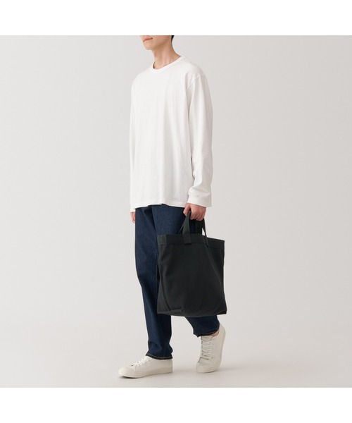 無印良品（ムジルシリョウヒン）の「帆布　２ＷＡＹトートバッグ（トートバッグ・レディース・ブラック/カーキ系/キナリ・FREE）」の21枚目の写真