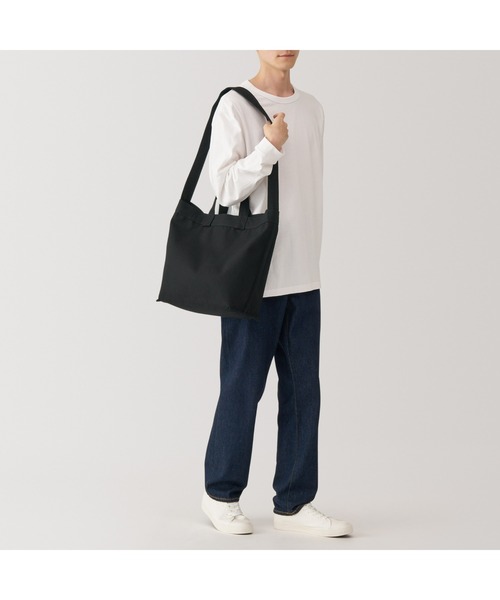 無印良品（ムジルシリョウヒン）の「帆布　２ＷＡＹトートバッグ（トートバッグ・レディース・ブラック/カーキ系/キナリ・FREE）」の22枚目の写真