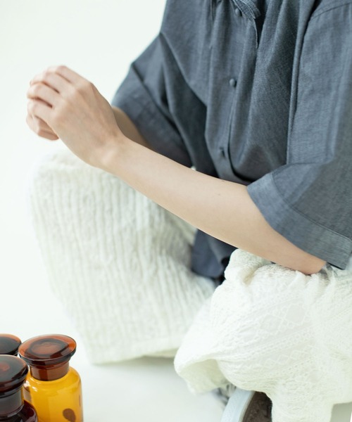 PAR ICI（パーリッシィ）の「【WEB別注カラー】ストライプ刺繍 easyパンツ(セットアップ対応)（その他パンツ・レディース・ホワイト/チェック/ブラック・FREE）」の14枚目の写真