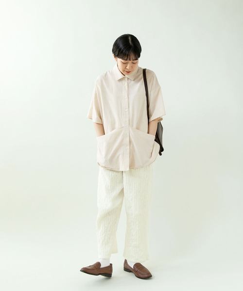 PAR ICI（パーリッシィ）の「【WEB別注カラー】ストライプ刺繍 easyパンツ(セットアップ対応)（その他パンツ・レディース・ホワイト/チェック/ブラック・FREE）」の19枚目の写真