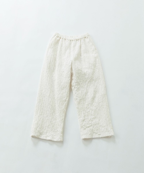 PAR ICI（パーリッシィ）の「【WEB別注カラー】ストライプ刺繍 easyパンツ(セットアップ対応)（その他パンツ・レディース・ホワイト/チェック/ブラック・FREE）」の4枚目の写真