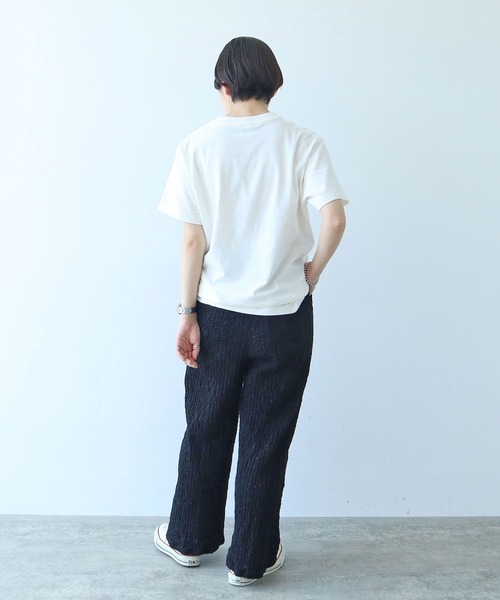 WEB別注カラー】ストライプ刺繍 easyパンツ(セットアップ対応