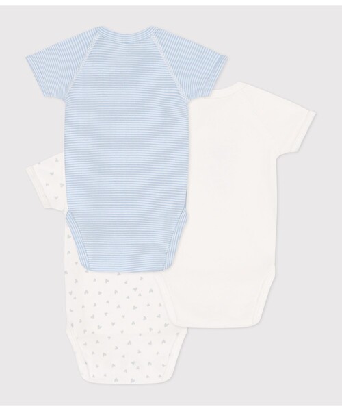 PETIT BATEAU（プチバトー）の「半袖あわせボディ３枚組（肌着・キッズ・その他1・6MONTH/3MONTH/12MONTH）」の3枚目の写真