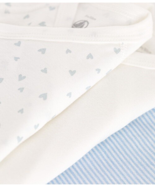 PETIT BATEAU（プチバトー）の「半袖あわせボディ３枚組（肌着・キッズ・その他1・6MONTH/3MONTH/12MONTH）」の2枚目の写真