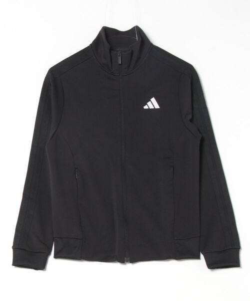 adidas(アディダス)の「《adidas》W MH 3S トラックトップ(ジャージ・レディース・ブラック×ブラック/ネイビー/ブラック×ホワイト・XL/S/M/L/2XL)」の1枚目の写真