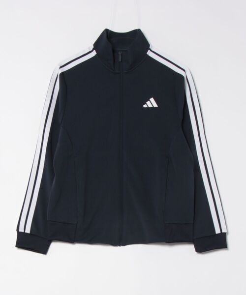 adidas(アディダス)の「《adidas》W MH 3S トラックトップ(ジャージ・レディース・ブラック×ブラック/ネイビー/ブラック×ホワイト・XL/S/M/L/2XL)」の3枚目の写真